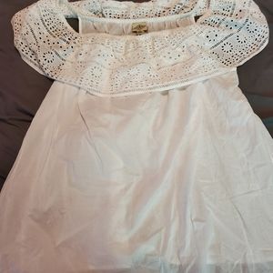 Plus Size 3X White Ruffle Top